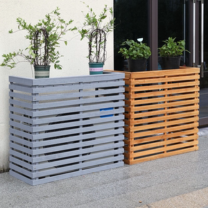 防腐木外机空调架上保护罩阳台户外花架室外栅栏置物架主机罩装饰