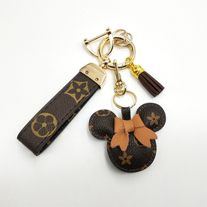 lv&gedete 米奇时尚汽车钥匙链汽车钥匙扣挂件兔毛球包包毛绒挂饰