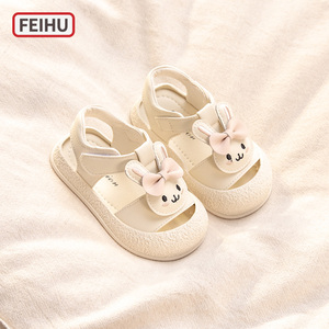 一岁女童鞋子夏季新款小兔子可爱公主鞋女宝宝包头凉鞋软底小童鞋