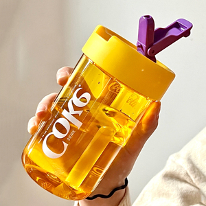 germ可口可乐联名杯子吸管杯女士高颜值咖啡男女生夏季便携式水杯