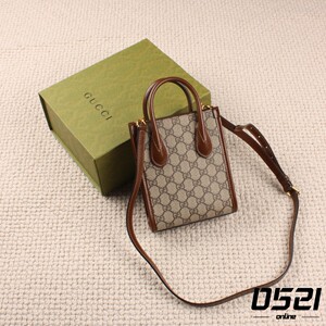 国内现货 Gucci 古驰 tote 帆布老花迷你托特包斜挎相机mini琴谱