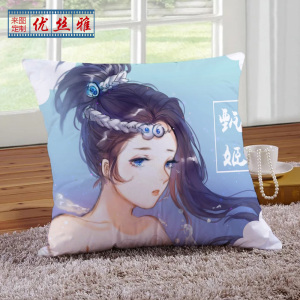 王者荣耀q版甄姬抱枕花好人间游园惊梦皮肤靠垫游戏周边双面定做