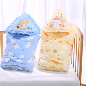 婴儿春秋宝宝绒抱被新生儿襁褓防踢被宝宝包被柔软冬季防惊跳抱毯
