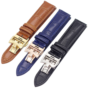 代用江诗丹顿vc传承传袭艺术大师伍陆之型蝴蝶扣纯皮表带男女真皮