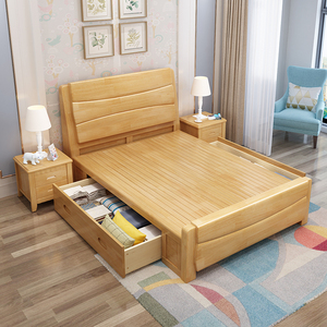 宜家床实木1.35米