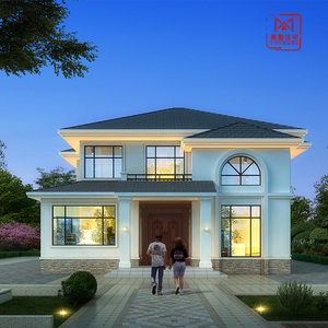 农村自建房别墅设计图纸二层经典欧式房屋设计效果图全套施工图纸