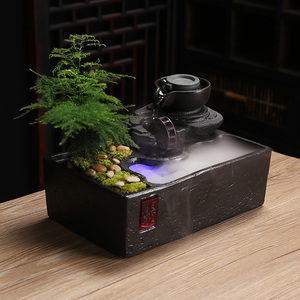 风水球流水生财循环水小摆件家居客厅玄关招财办公室桌面开业礼品