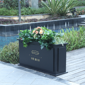 花箱铁艺户外种植围栏商业街广场组合花槽定制移动花坛海梵小泽476