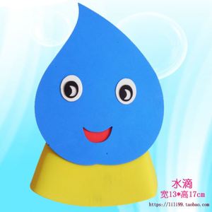小水滴旅行记儿童小学生课本剧小动物头饰套箍表演教具幼儿园帽