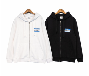 潮牌 vetements字母签名新款卫衣vtm维特萌男女连帽拉链外套潮