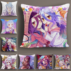 游戏人生白zero零萝莉宅男动漫二次元双面定做制毛绒抱枕靠垫周边