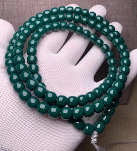 000人付款淘宝纯天然原矿高瓷精品玉化蓝绿松石手串手链佛珠108颗男女