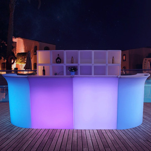 发光吧台户外防水ktv室外酒吧迎宾餐厅收银前台 调酒台桌椅组合