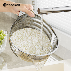 厨房淘米神器家用洗菜盆沥水篮多功能淘菜洗米筛带手柄洗水果盆子