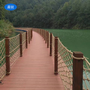 麻绳网绳网粗麻绳编织网安全网楼梯防护网户外景区吊桥护栏防坠网