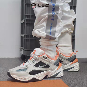 nike耐克m2k tekno灰橙男鞋老爹鞋厚底增高冬季休闲跑步鞋ci2969