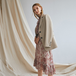 【商场同款】鲁思蒂lucidy春秋英伦风女休闲西服外套wt02ae01852