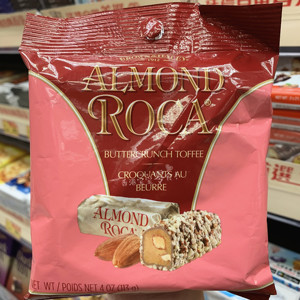 香港代购 美国进口零食roca/乐家杏仁糖黑朱古力巧克力113g