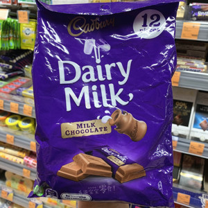 香港代购 澳洲cadbury吉百利dairy milk牛奶巧克力独立装144克