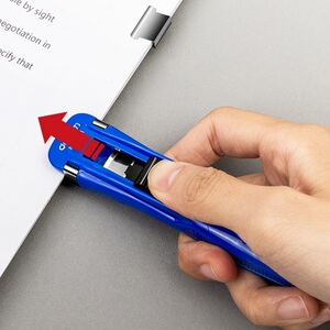 得力推夹器无钉订书器试卷收纳夹推夹器订书机试卷装订纸张固定文件