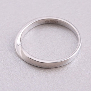 周大福星999纯银镀白金免费刻字莫比乌斯环戒指女闭口光面质感