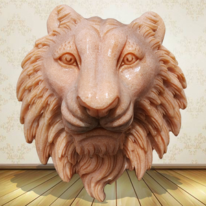 石雕晚霞红老虎