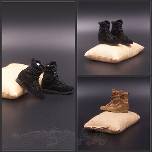 1:6女兵人 沙漠作战靴 vm-002 沙色 vm-003 黑色 系带女靴 现货