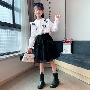 女童秋装套装2021新款儿童洋气秋季衣服大童春秋款网红霸气两件套