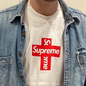 supreme fw20 cross boxlogo 十字架t恤上衣男女潮牌短袖tee