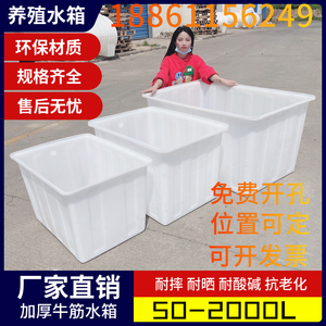 微微的精品小铺淘宝海鲜储物箱水盆方盆塑料水箱方桶排水孔储水桶