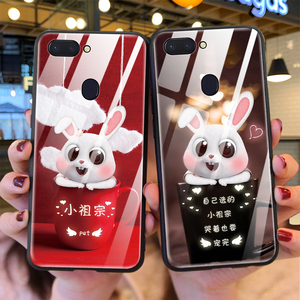 oppor15手机壳兔子oppo r15x玻璃r15梦境版opor的opper保护套0p0pr女