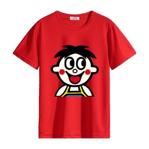 旺仔紧身衣牛奶衣服男套装儿童精神小伙旺旺冰丝短袖t恤网眼镂空