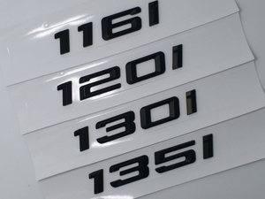 适用宝马1系车尾标改装车标130i后120字标116黑色118贴标125数字