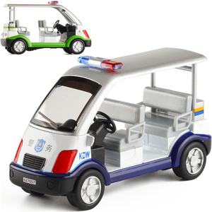 景区游览巡逻警务车儿童男孩仿真合金警察运输小汽车模型玩具礼品