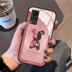 机械豹纹熊适用vivox70手机壳新款x60潮牌x50pro 情侣高级x30女x27