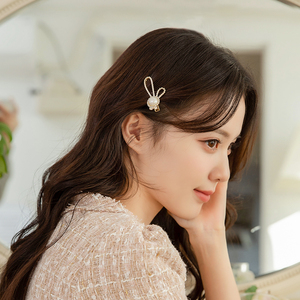 可爱兔子发夹女边夹少女刘海夹侧边2022年网红新款发卡夹子头饰
