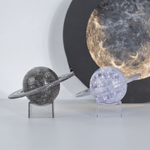 碎玻璃拼图立体水晶星球宇宙模型3d透明拼装成年减压手工diy玩具