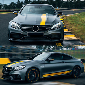 奔驰amg车身拉花新c级c63cla级e级e63改装机盖侧裙个性装饰车贴纸