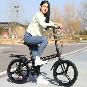 2024款16寸20寸成人学生折叠自行车变速碟刹轻便便携大人上班单车