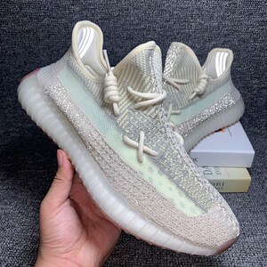 正品官网 过毒椰子鞋350v2天鹅白拼接满天星天使男真爆莆田运动鞋