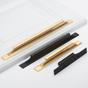 北欧衣柜门黑把手