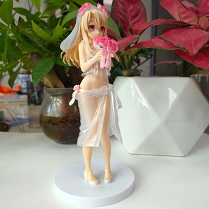 魔法少女伊莉雅伊利亚婚纱比基尼泳装捧花美女脱衣服手办模型摆件