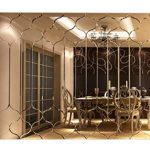 沙发镜子定做艺术拼镜玻璃电视餐厅背景墙客厅菱形茶镜灰装饰车边