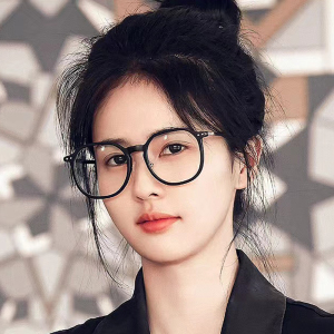 白鹿同款黑框眼镜女款近视可配度数素颜神器防蓝光辐射黑色眼镜框