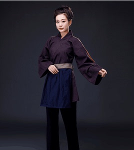 古装男a女h古代平民百姓掌柜小二郎中村姑群组路人t棉麻演出服装