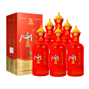 内蒙古特产河套金樽哈达吉祥42度浓香型纯粮食白酒500ml*6瓶整箱