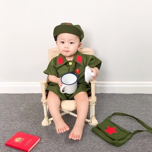 儿童拍照服装小军装