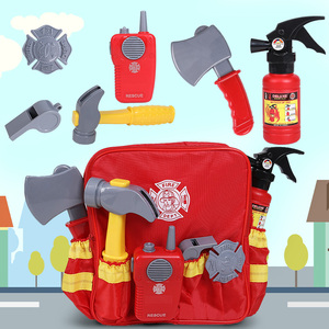 儿童消防员玩具套装幼儿园角色扮演马甲背包灭火器装备衣服演出服