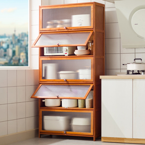 厨房置物架柜式落地多层收纳架柜子储物柜碗柜放微波炉锅架餐边柜