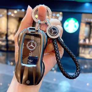 奔驰钥匙套c260l金属glc女e300l车c200l包glb/gle扣s壳gla级amg男